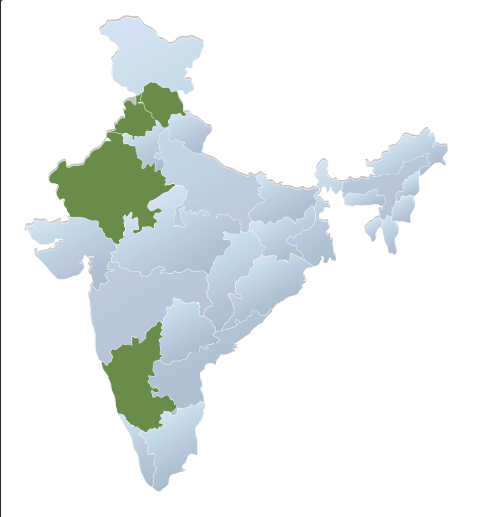 India District Map with Locations